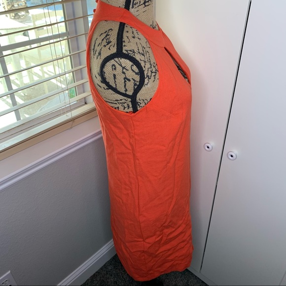 Chattawak Key Hole Linen Style Midi Dress - Picture 7 of 15